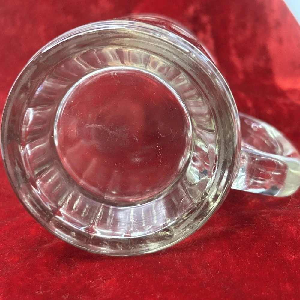 VTG 90s‎ A&W Root Beer Mug 6'' Tall Dimple Ribbed Thick Heavy Glass Big Handle